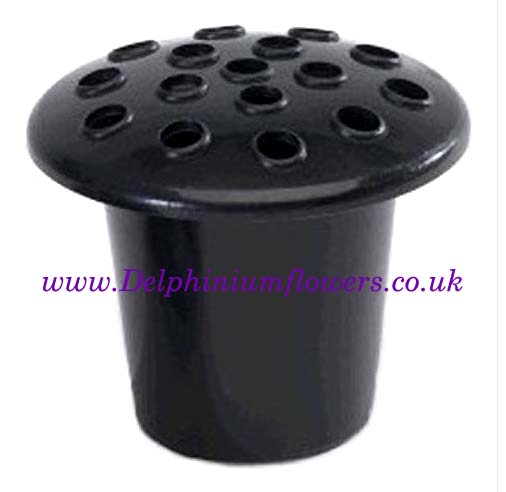 Black Plastic Grave Pot Insert - 10cm / 5.0" - Click Image to Close